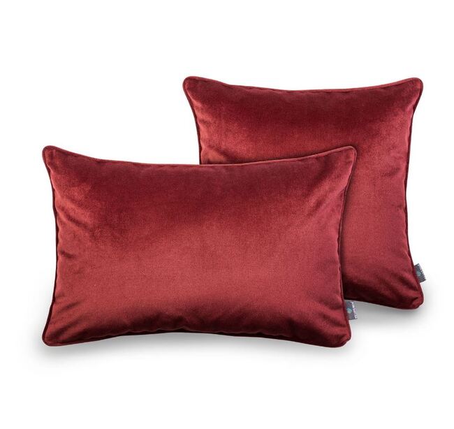 poduszka dekoracyjna welurowa, Velvetia, burgund, wym.40x60cm