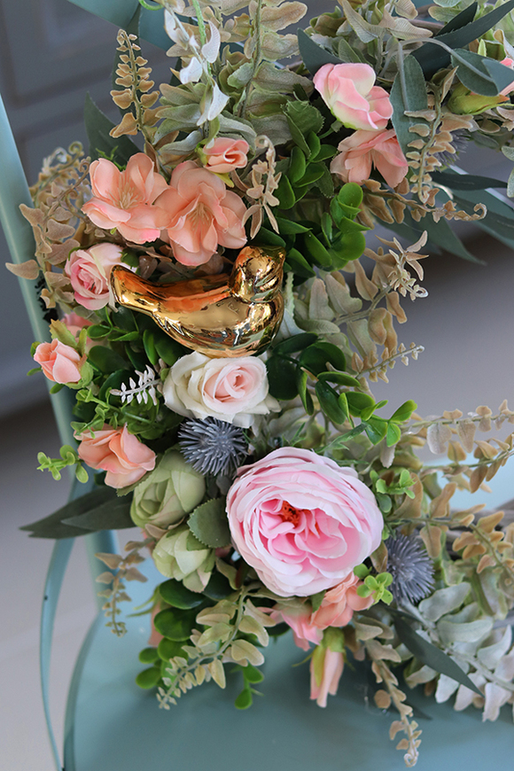 atrakcyjny wiosenny wianek, Green Canoe Morello, śr.34cm