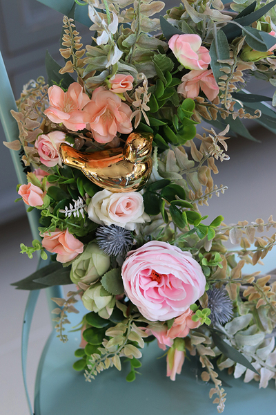 atrakcyjny wiosenny wianek, Green Canoe Morello, śr.34cm