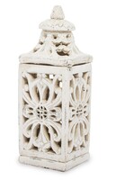 Dahli, ceramiczny ażurowy lampion, wym.37x15x15cm