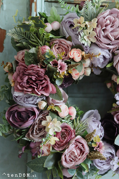 Chelsea, bajeczny kwiatowy wianek, śr.42cm 