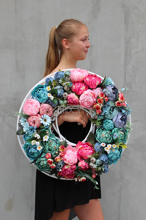 Caryca Katarzyna 2, bardzo duży wianek na drzwi, śr.63cm