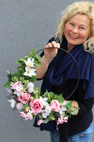 Lotta Subtelle, wyjątkowy wianek na drzwi na obręczy, śr.40cm