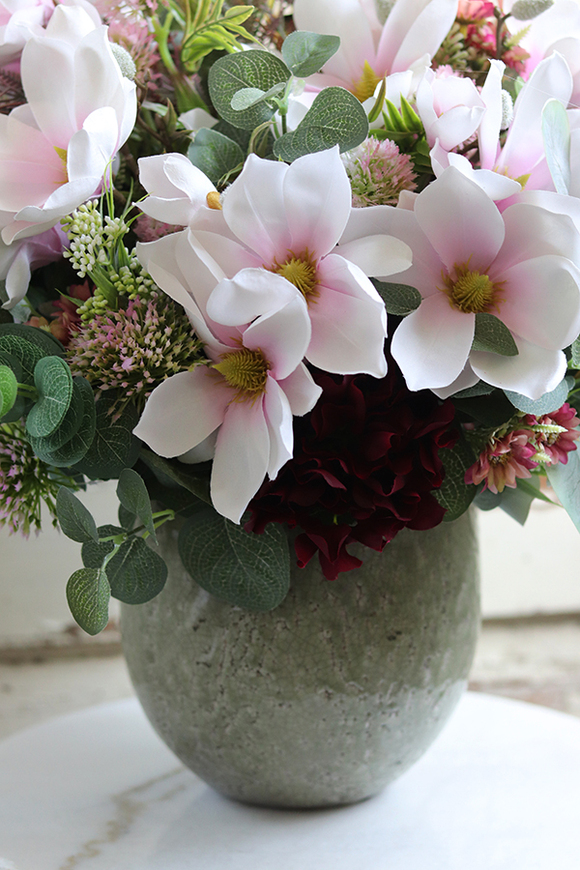 Adelita Borgio 2, efektowna kompozycja kwiatowa w wazonie, wys.46cm 