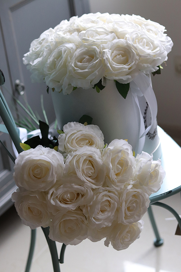 Biała Rezydencja, komplet dekoracji 2 szt. flowerbox & bukiet