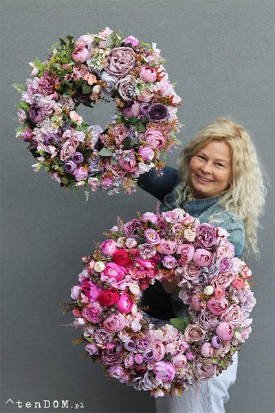 bajeczny kwiatowy wianek, Bella Kallissa, śr.50cm 