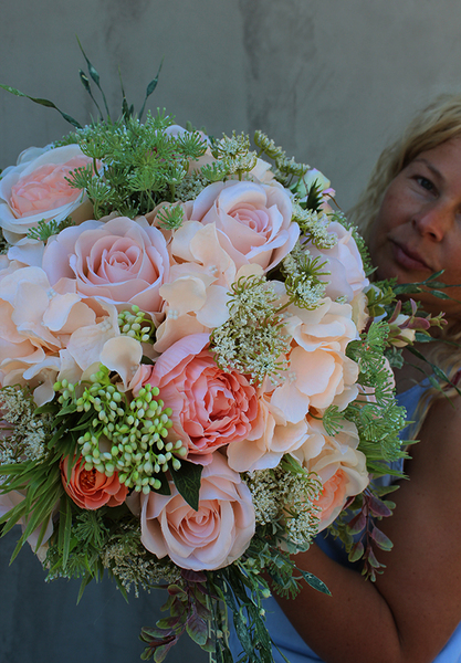 nagrobna, bardzo elegancka kompozycja kwiatowa, Eligia, wys.30cm 