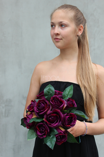 Bordo Box, kompozycja kwiatowa / bukiet / Flowerbox, wys.22cm