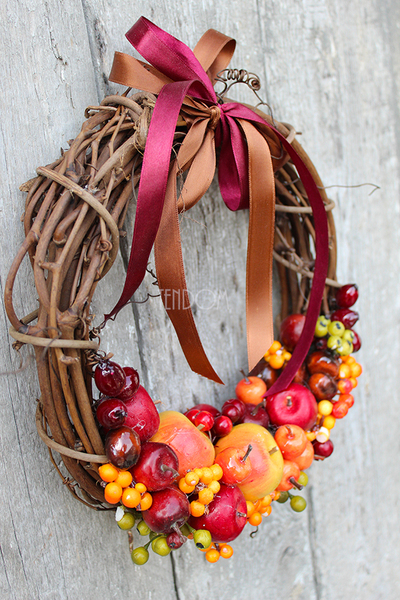 dekoracyjny wianek Owoce, śr.27cm  