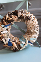 Ławica, marynistyczny wianek na drzwi z rybami, śr.28cm