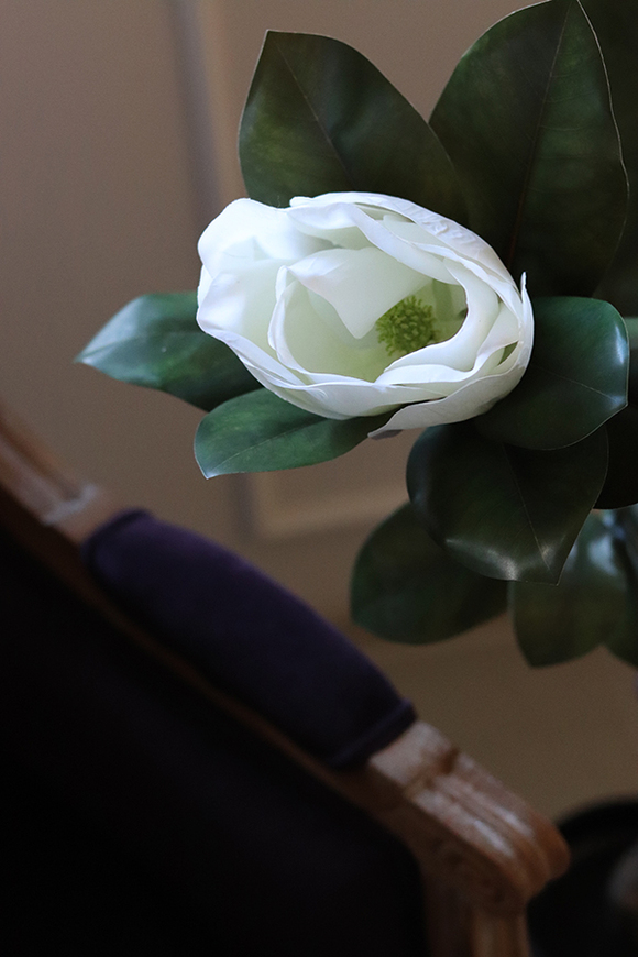 Drzewko Magnolia, sztuczne drzewo z gumowymi kwiatami, mniejsze, wys.104cm 