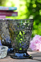 Lyonnais / Charlotte 6 szarych szklanek La Rochere, wys.11cm