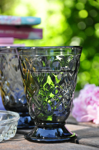 Lyonnais / Charlotte 6 szarych szklanek La Rochere, wys.11cm