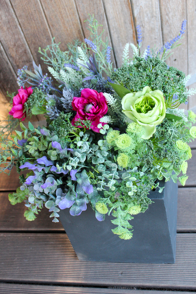 kompozycja Fuksja w sześciennej donicy, wys.47cm