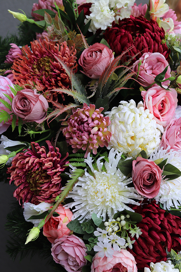 Koleneo, zestaw dekoracji nagrobnych, bukiet + wiązanka 