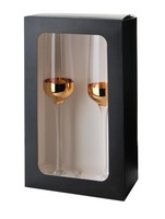 Gold Novelty, komplet 2szt. kieliszków do szampana poj.190ml