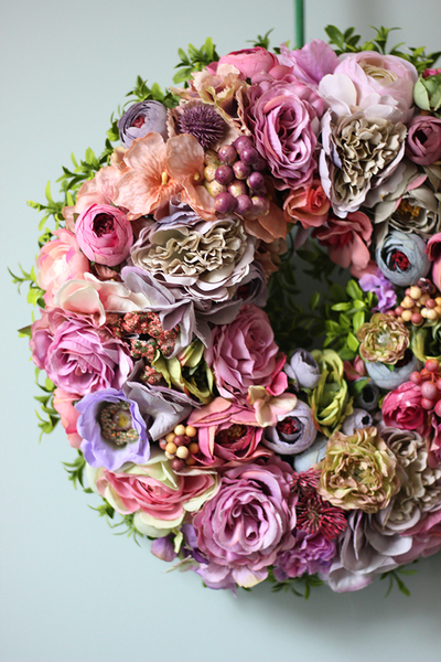 Bogactwo Natury 2, piękny wianek na drzwi, śr.30cm