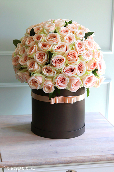 flowerbox 100 róż, Jubileo Prezenta, wys.58cm
