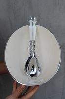 aluminiowe łyżki do sałaty White, dł.27cm