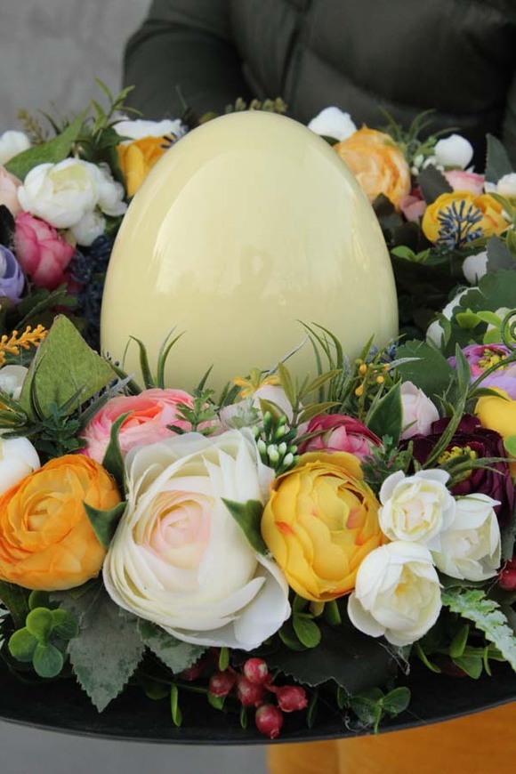 kompozycja / stroik na stół, Wielkanocne Jajo, śr.40cm