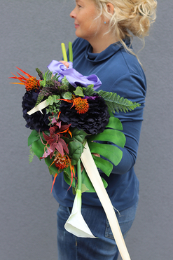 bukiet / dekoracja nagrobna / wiązanka na Święto Zmarłych, Terona dł.80cm