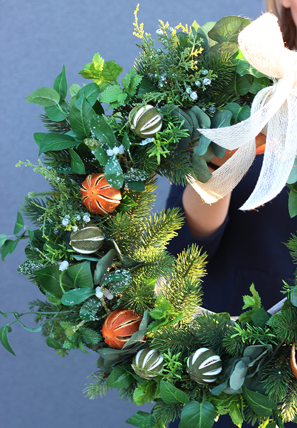 przepiękny wianek / stroik dekoracyjny Magdalena Knitter 3, śr.48cm