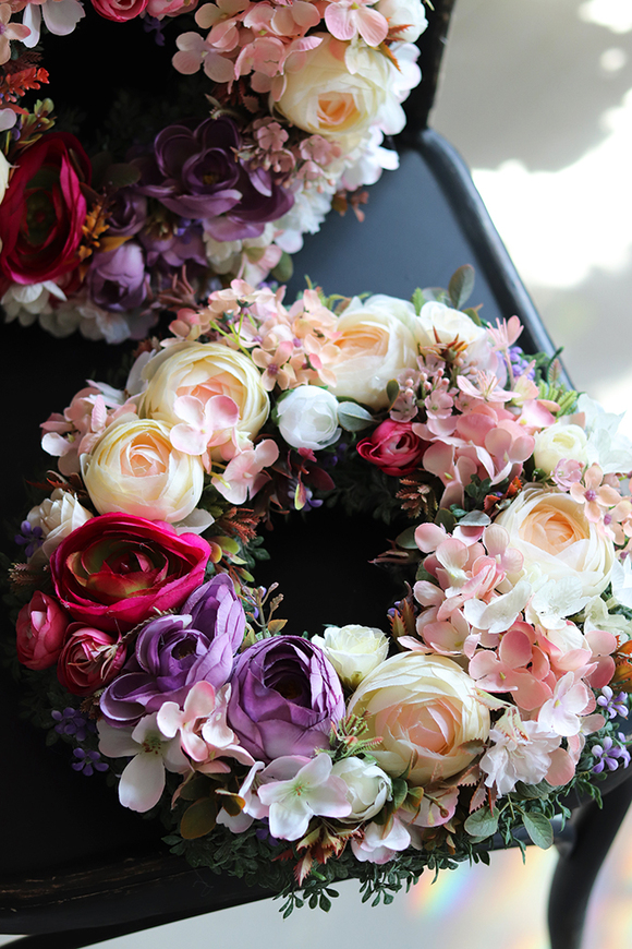 Balleno, piękny pastelowy wianek, śr.27cm 