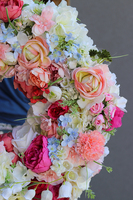 Elizja, gęsty wianek w pastelowych barwach, śr.60cm