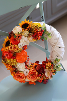 Słoneczny brzeg, elegancki wianek na drzwi, śr.30cm