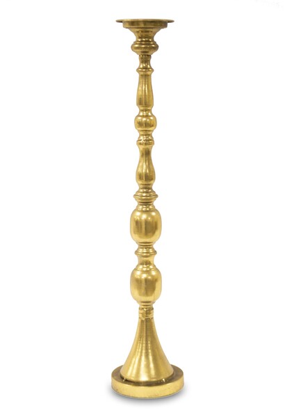 elegancki złoty świecznik, Allani Gold B, wym.74x15cm 