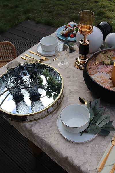 Lyonnais / Charlotte 6 szarych szklanek La Rochere, wys.11cm