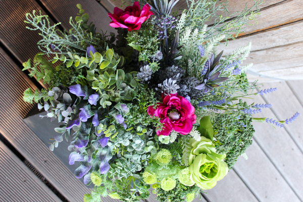 kompozycja Fuksja w sześciennej donicy, wys.47cm