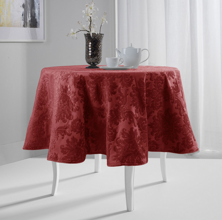 obrus Residence Red, śr.140cm (koło) 