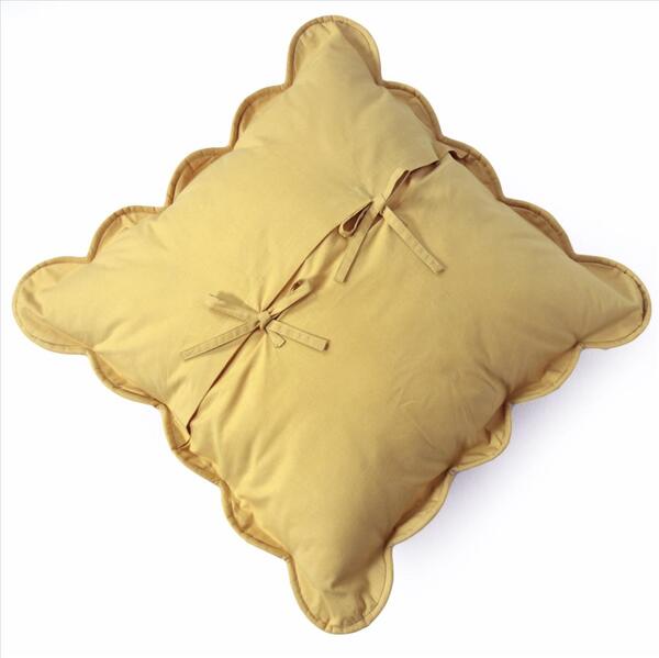 Adria, dekoracyjna poszewka velvetowa, musztardowa, wym.45x45cm