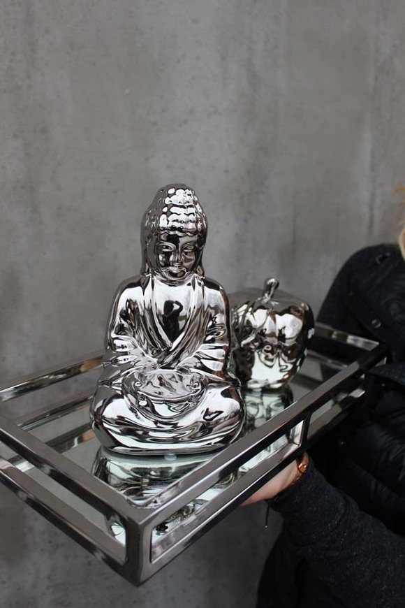 Glamour Budda, figurka ceramiczna, wys.21cm