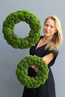 dekoracyjny wianek z mchu, śr.40cm