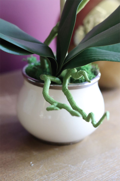 Bellina Mini Ecru, niewielki sztuczny storczyk, wys.35cm 