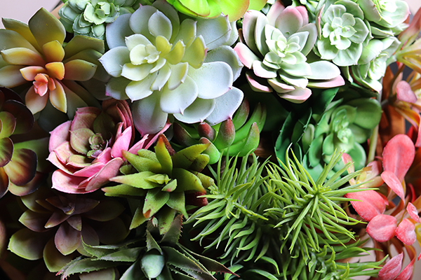 gumowa sztuczna roślina na gałązce, Sukulent 95, wym.23x20cm