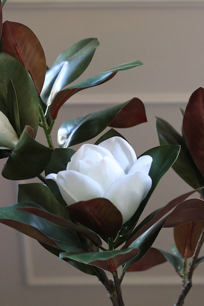 Drzewko Magnolia, sztuczne drzewo z gumowymi kwiatami, mniejsze, wys.104cm