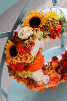 Słoneczny brzeg, elegancki wianek na drzwi, śr.30cm