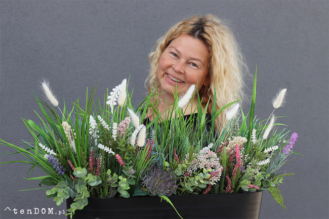 Majowa Łąka, zielona kompozycja w twojej donicy, wym.38x70x30cm