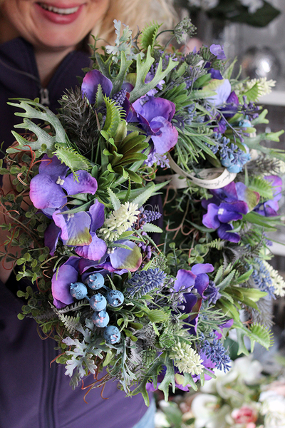 wianek dekoracyjny Sukulent, śr.35cm