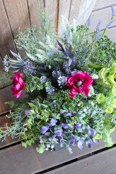 kompozycja Fuksja w sześciennej donicy, wys.47cm