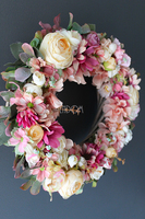 kwiatowy wianek ozdobny Kasia, śr.33cm