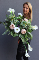 bardzo długa kompozycja nagrobna, Izolda Hemina, wym.40x110cm