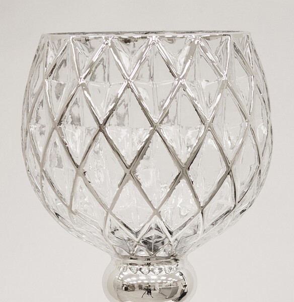 elegancki świecznik glamour, Forester Crystal, wys.40cm