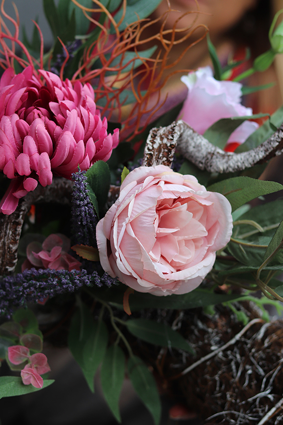 duży nagrobny wieniec z aniołem, Jerano, rozp.60cm 