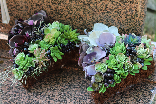 dekoracja / niewielka wiązanka, Serce I, wym.30x30x17cm