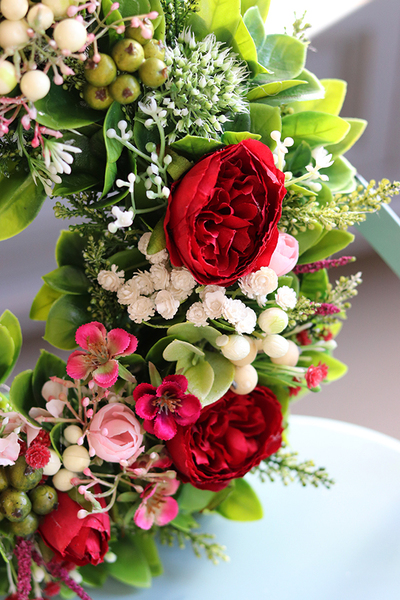 Karmona, wiosenny wianek na drzwi, śr.28cm