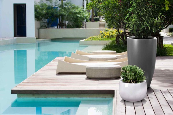 Fiberglass donica Cygaro Graphite 55x100cm